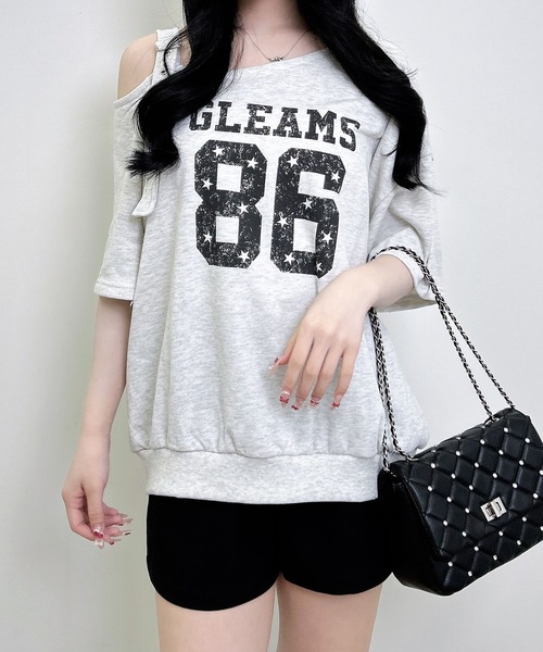 INGNI(イング)の「肩ベルト付ナンバリングスウェットトップス(Tシャツ/カットソー・レディース・カモフラージュ/オートミール/ピンク/チャコールグレー・M)」の13枚目の写真