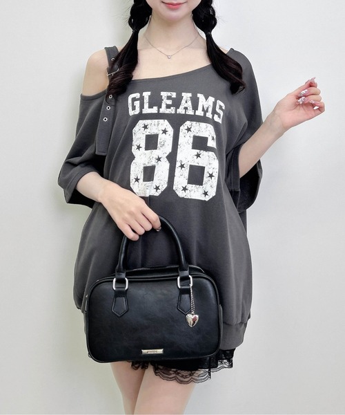 INGNI(イング)の「肩ベルト付ナンバリングスウェットトップス(Tシャツ/カットソー・レディース・カモフラージュ/オートミール/ピンク/チャコールグレー・M)」の7枚目の写真