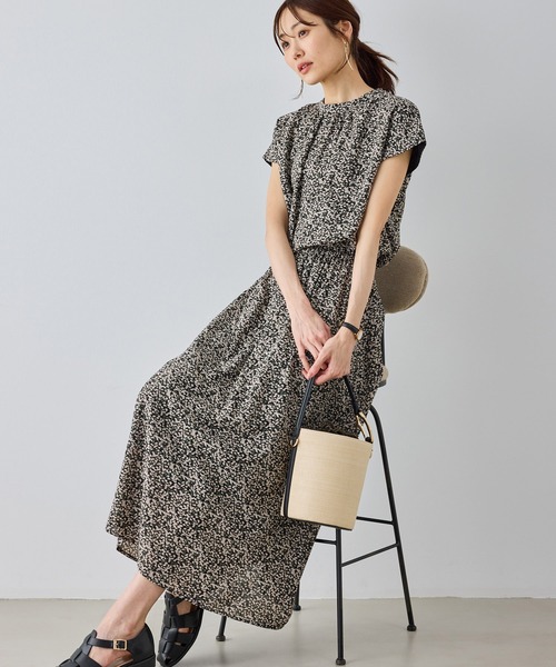 ROPE' PICNIC(ロペピクニック)の「【WEB限定サイズ】小花柄&線画アソートワンピース(ワンピース・レディース・キナリ/ブラック・M/TM/L)」の8枚目の写真