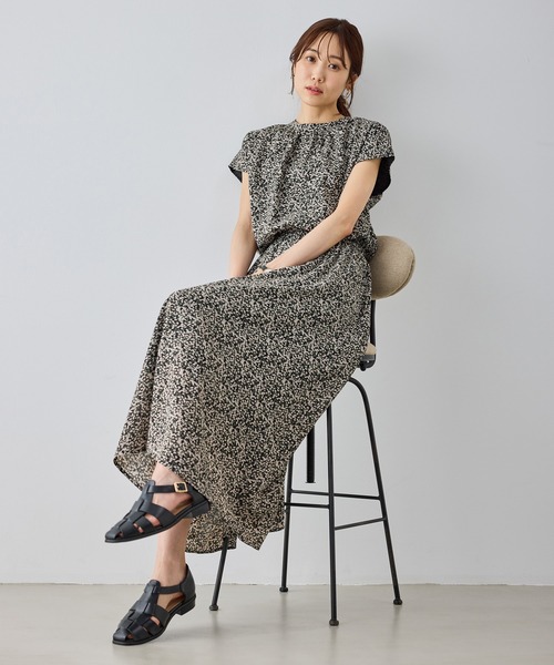 ROPE' PICNIC(ロペピクニック)の「【WEB限定サイズ】小花柄&線画アソートワンピース(ワンピース・レディース・キナリ/ブラック・M/TM/L)」の9枚目の写真