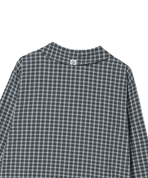 THE GREEN LAB（ザグリーンラボ）の「ラブリーカラー チェック フリル ロングトップ [チャコールグレー]（シャツ/ブラウス・レディース・その他・FREE）」の15枚目の写真
