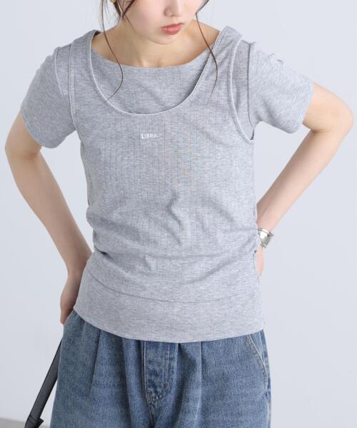 FREE'S MART(フリーズマート)の「◆針抜きテレコTシャツタンクセット(Tシャツ/カットソー・レディース・ネイビー/ホワイト/グレー・FREE)」の18枚目の写真
