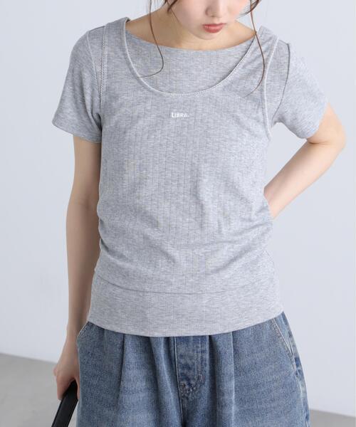 FREE'S MART(フリーズマート)の「◆針抜きテレコTシャツタンクセット(Tシャツ/カットソー・レディース・ネイビー/ホワイト/グレー・FREE)」の19枚目の写真
