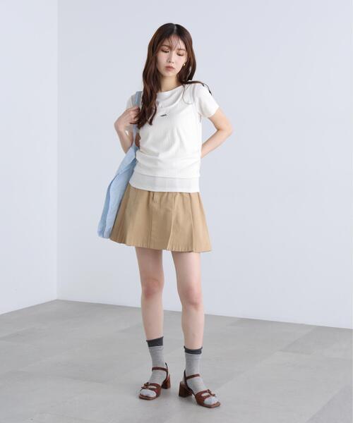 FREE'S MART(フリーズマート)の「◆針抜きテレコTシャツタンクセット(Tシャツ/カットソー・レディース・ネイビー/ホワイト/グレー・FREE)」の7枚目の写真