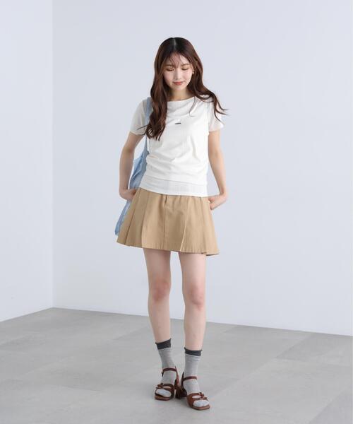 FREE'S MART(フリーズマート)の「◆針抜きテレコTシャツタンクセット(Tシャツ/カットソー・レディース・ネイビー/ホワイト/グレー・FREE)」の8枚目の写真