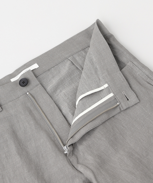 seya.(セヤ)の「SEYA.(セヤ) GROUND PANTS/KERSEY CHAMBRAY LINEN(スラックス・メンズ・グレー・3/2)」の3枚目の写真