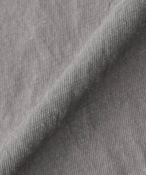 seya.(セヤ)の「SEYA.(セヤ) GROUND PANTS/KERSEY CHAMBRAY LINEN(スラックス・メンズ・グレー・3/2)」の4枚目の写真