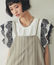ANOTHER S | 袖レース配色トップス(Tシャツ/カットソー)