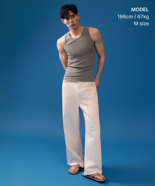 MUSINSA STANDARD（ムシンサスタンダード）の「[クールタンダード] エッセンシャルタンクトップ [トープ]（Tシャツ/カットソー・メンズ・その他・SMALL/MEDIUM/LARGE/X-LARGE/2XL/3XL）」の2枚目の写真