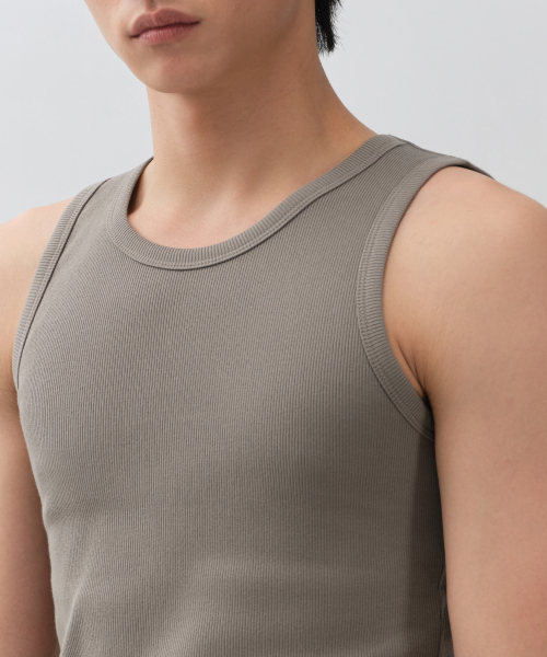 MUSINSA STANDARD（ムシンサスタンダード）の「[クールタンダード] エッセンシャルタンクトップ [トープ]（Tシャツ/カットソー・メンズ・その他・SMALL/MEDIUM/LARGE/X-LARGE/2XL/3XL）」の6枚目の写真