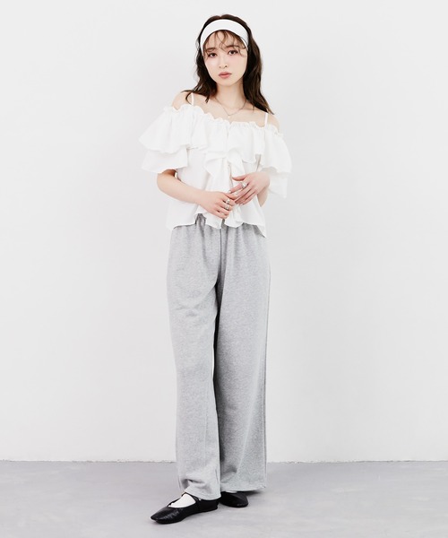 Tiny EDEN(タイニーエデン)の「オフショル2WAYトップス(シャツ/ブラウス・レディース・ホワイト/ブラック・FREE)」の18枚目の写真