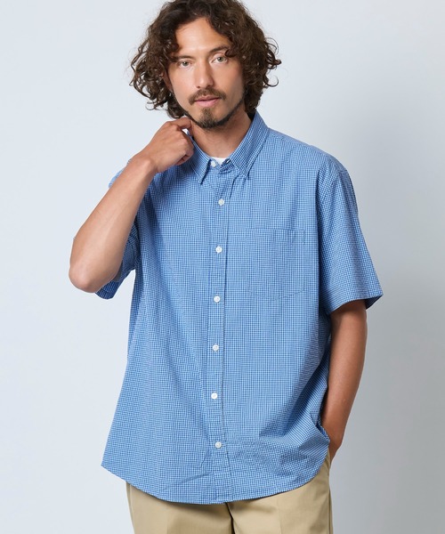 L.L.Bean(エルエルビーン)の「コンフォート・ストレッチ・パフォーマンス・シアサッカー・シャツ、半袖 スライトリー・フィット プラッド 米国フィット・レギュラー(シャツ/ブラウス・メンズ・ブルー系その他/ピンク系その他・LARGE/MEDIUM/SMALL)」の12枚目の写真