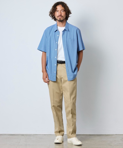 L.L.Bean(エルエルビーン)の「コンフォート・ストレッチ・パフォーマンス・シアサッカー・シャツ、半袖 スライトリー・フィット プラッド 米国フィット・レギュラー(シャツ/ブラウス・メンズ・ブルー系その他/ピンク系その他・LARGE/MEDIUM/SMALL)」の21枚目の写真