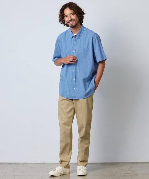L.L.Bean(エルエルビーン)の「コンフォート・ストレッチ・パフォーマンス・シアサッカー・シャツ、半袖 スライトリー・フィット プラッド 米国フィット・レギュラー(シャツ/ブラウス・メンズ・ブルー系その他/ピンク系その他・LARGE/MEDIUM/SMALL)」の18枚目の写真