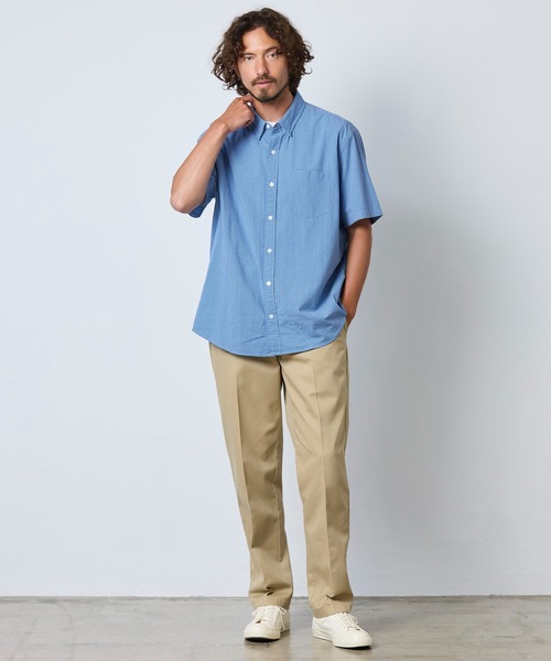 L.L.Bean(エルエルビーン)の「コンフォート・ストレッチ・パフォーマンス・シアサッカー・シャツ、半袖 スライトリー・フィット プラッド 米国フィット・レギュラー(シャツ/ブラウス・メンズ・ブルー系その他/ピンク系その他・LARGE/MEDIUM/SMALL)」の20枚目の写真