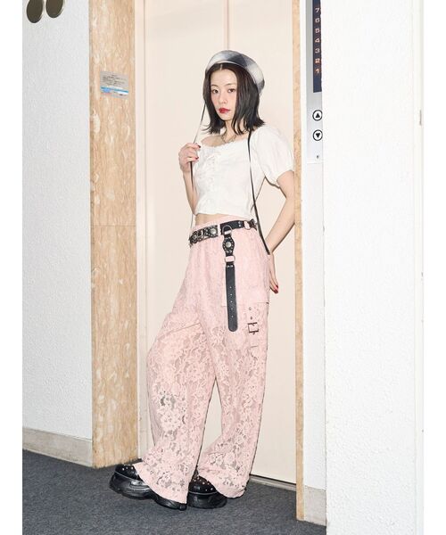 jouetie(ジュエティ)の「【kaorinomori×jouetie】ルモアスタッズベレー(ハンチング/ベレー帽・レディース・ブラック/レッド・FREE)」の19枚目の写真