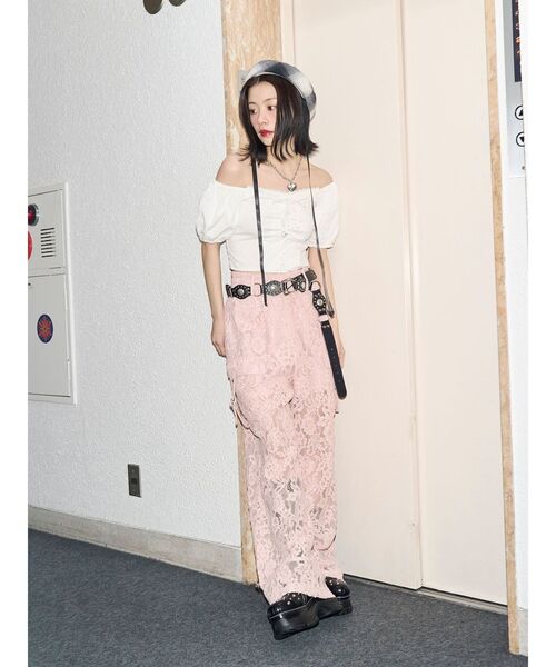 jouetie(ジュエティ)の「【kaorinomori×jouetie】ルモアスタッズベレー(ハンチング/ベレー帽・レディース・ブラック/レッド・FREE)」の21枚目の写真
