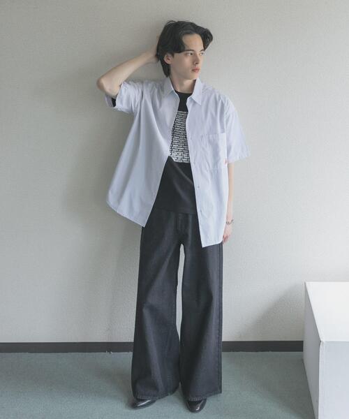 SENSE OF PLACE by URBAN RESEARCH(センスオブプレイスバイアーバンリサーチ)の「『別注』LOVE POP STUDIO×SENSE OF PLACE シャツ(シャツ/ブラウス・メンズ・ホワイト/ブルー・MEDIUM/LARGE)」の9枚目の写真