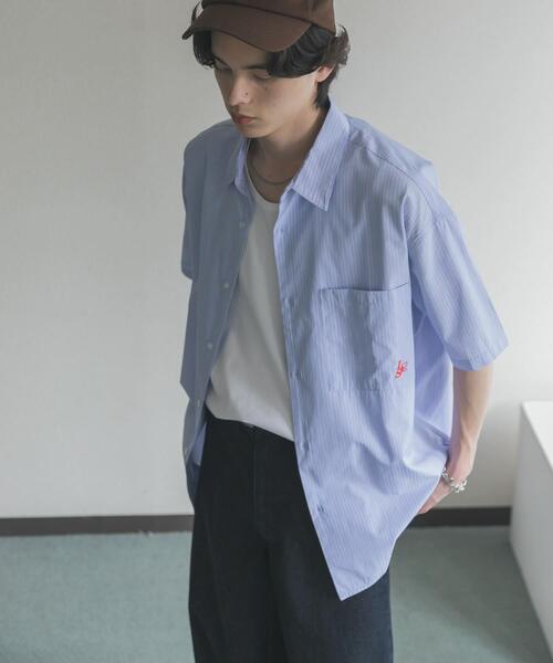 SENSE OF PLACE by URBAN RESEARCH(センスオブプレイスバイアーバンリサーチ)の「『別注』LOVE POP STUDIO×SENSE OF PLACE シャツ(シャツ/ブラウス・メンズ・ホワイト/ブルー・MEDIUM/LARGE)」の13枚目の写真
