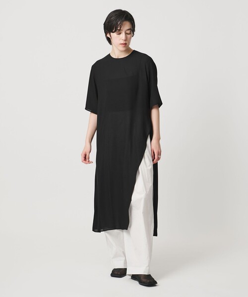 MARW UNITED ARROWS(マルゥ ユナイテッドアローズ)の「<MARW UNITED ARROWS>シフォン スリット ワンピース(ワンピース・レディース・ブラック/ネイビー/ロイヤルブルー・FREE)」の6枚目の写真