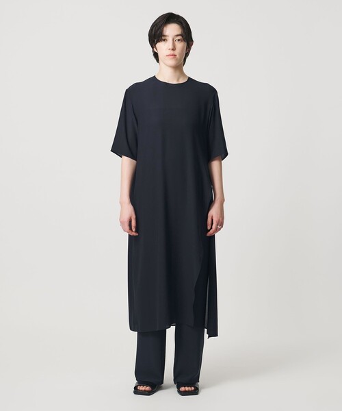 MARW UNITED ARROWS(マルゥ ユナイテッドアローズ)の「<MARW UNITED ARROWS>シフォン スリット ワンピース(ワンピース・レディース・ブラック/ネイビー/ロイヤルブルー・FREE)」の8枚目の写真