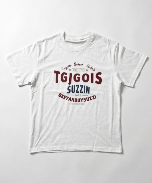 NANEA（ナネア）の「カレッジロゴ グラフィックプリントTシャツ（Tシャツ/カットソー・レディース・ネイビー/ブラック/アイボリー/ピンク/ホワイト・MEDIUM）」の9枚目の写真