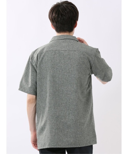 m.f.editorial(エムエフエディトリアル)の「【リネン調 開襟】m.f.エディトリアル メンズ オープンカラー 半袖 シャツ(シャツ/ブラウス・メンズ・オリーブ/グレー/ベージュ・LARGE/MEDIUM/X-LARGE)」の13枚目の写真