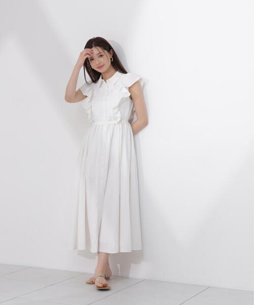 PROPORTION BODY DRESSING(プロポーションボディドレッシング)の「【中川紅葉さん着用】フロントレースシャツワンピース / 1216240603(ワンピース・レディース・ホワイト/ネイビー/カーキ・SMALL/P/S/MEDIUM)」の20枚目の写真