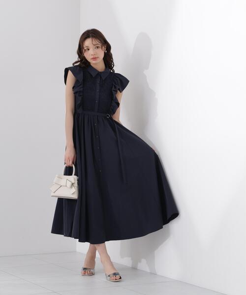 PROPORTION BODY DRESSING(プロポーションボディドレッシング)の「【中川紅葉さん着用】フロントレースシャツワンピース / 1216240603(ワンピース・レディース・ホワイト/ネイビー/カーキ・SMALL/P/S/MEDIUM)」の13枚目の写真