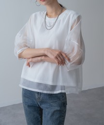 refinedworks | 【refinedworks】ランタン袖 シアートップス(Tシャツ/カットソー)