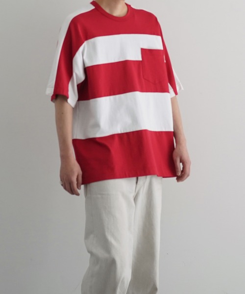 biscuithead(ビスケットヘッド)の「biscuithead But-2(Tシャツ/カットソー・メンズ・Red/Black・SMALL)」の2枚目の写真