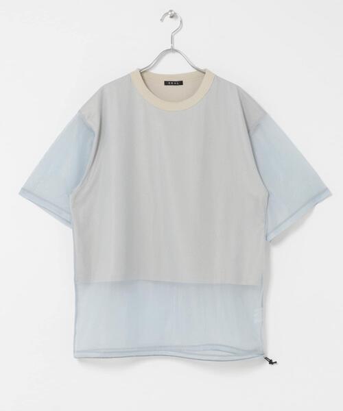 EKAL(エカル)の「『UR TECH ひやサラクール』メッシュレイヤードTシャツ(Tシャツ/カットソー・レディース・グレー/ネイビー/バーガンディー/ホワイト・ONE)」の21枚目の写真