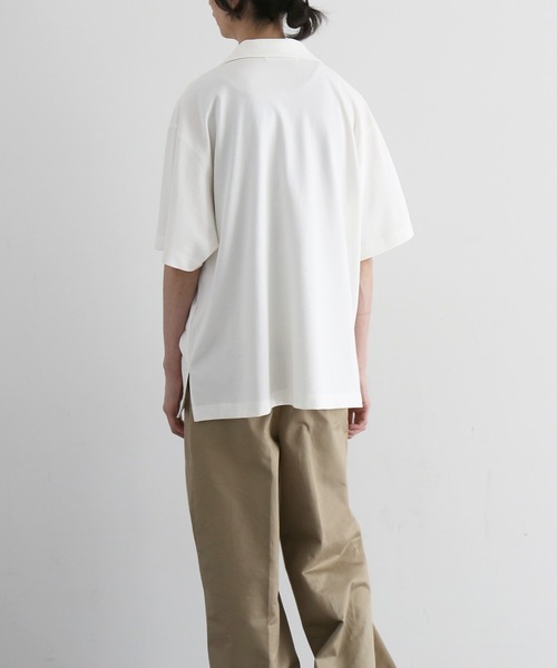NEONSIGN(ネオンサイン)の「NEONSIGN Unfinished polo "hcs"(ポロシャツ・メンズ・ブラック/オフホワイト・44)」の4枚目の写真