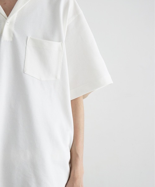 NEONSIGN(ネオンサイン)の「NEONSIGN Unfinished polo "hcs"(ポロシャツ・メンズ・ブラック/オフホワイト・44)」の6枚目の写真