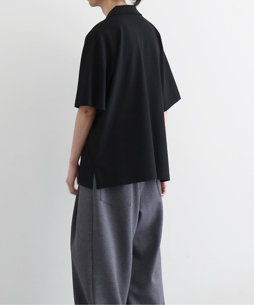 NEONSIGN(ネオンサイン)の「NEONSIGN Unfinished polo "hcs"(ポロシャツ・メンズ・ブラック/オフホワイト・44)」の11枚目の写真