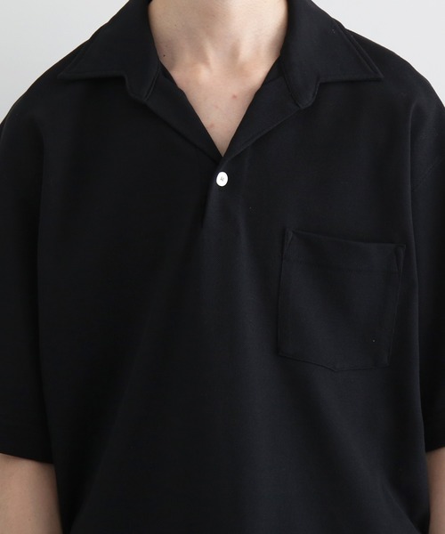 NEONSIGN(ネオンサイン)の「NEONSIGN Unfinished polo "hcs"(ポロシャツ・メンズ・ブラック/オフホワイト・44)」の14枚目の写真