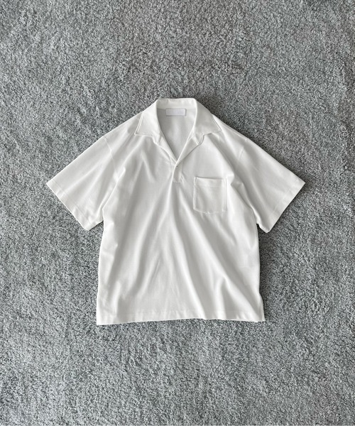 NEONSIGN(ネオンサイン)の「NEONSIGN Unfinished polo "hcs"(ポロシャツ・メンズ・ブラック/オフホワイト・44)」の8枚目の写真
