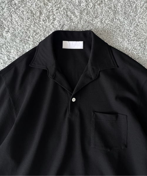 NEONSIGN(ネオンサイン)の「NEONSIGN Unfinished polo "hcs"(ポロシャツ・メンズ・ブラック/オフホワイト・44)」の15枚目の写真