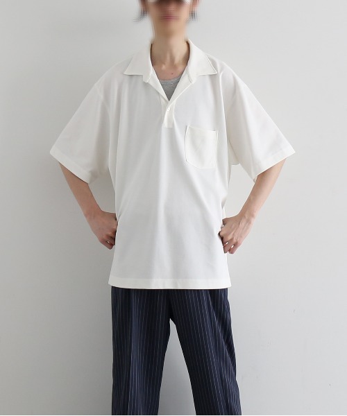 NEONSIGN（ネオンサイン）の「NEONSIGN Unfinished polo "hcs"（ポロシャツ・メンズ・ブラック/オフホワイト・44）」の22枚目の写真