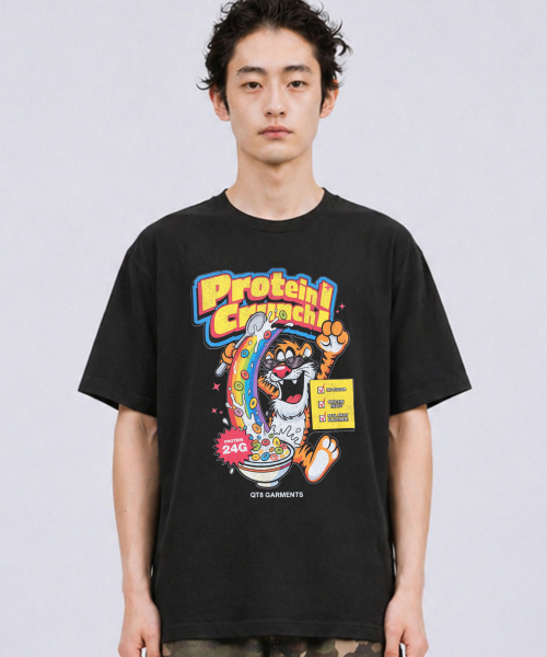 siero tシャツ LB Protein Crunch 2 Washed Tee (Black)（Tシャツ/カットソー）｜QT8