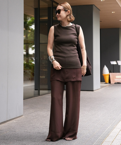 Deuxieme Classe(ドゥーズィエムクラス)の「【BY SLOAN/バイ スローン】Georgette Combination Trouser(その他パンツ・レディース・ブラウン・36/38)」の10枚目の写真