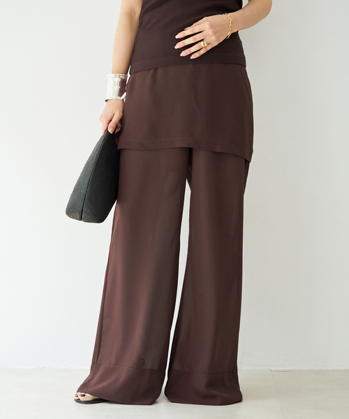 Deuxieme Classe(ドゥーズィエムクラス)の「【BY SLOAN/バイ スローン】Georgette Combination Trouser(その他パンツ・レディース・ブラウン・36/38)」の11枚目の写真