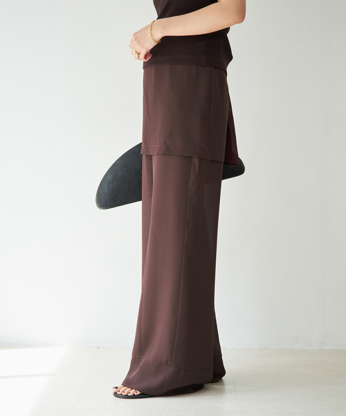 Deuxieme Classe(ドゥーズィエムクラス)の「【BY SLOAN/バイ スローン】Georgette Combination Trouser(その他パンツ・レディース・ブラウン・36/38)」の12枚目の写真