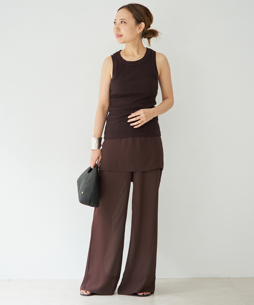 Deuxieme Classe(ドゥーズィエムクラス)の「【BY SLOAN/バイ スローン】Georgette Combination Trouser(その他パンツ・レディース・ブラウン・36/38)」の14枚目の写真