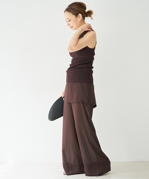 Deuxieme Classe(ドゥーズィエムクラス)の「【BY SLOAN/バイ スローン】Georgette Combination Trouser(その他パンツ・レディース・ブラウン・36/38)」の15枚目の写真