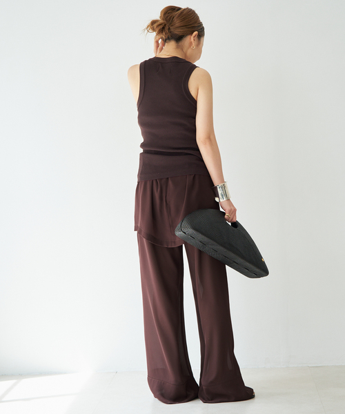 Deuxieme Classe(ドゥーズィエムクラス)の「【BY SLOAN/バイ スローン】Georgette Combination Trouser(その他パンツ・レディース・ブラウン・36/38)」の16枚目の写真