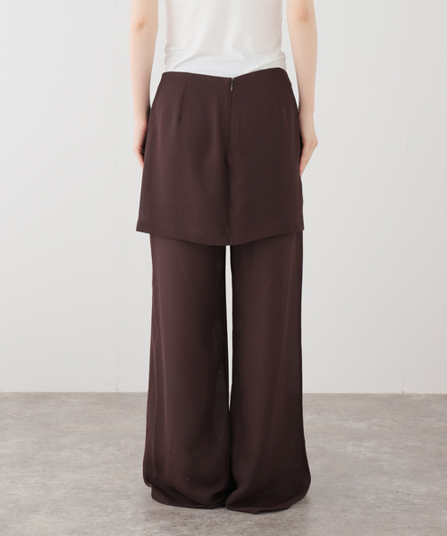 Deuxieme Classe(ドゥーズィエムクラス)の「【BY SLOAN/バイ スローン】Georgette Combination Trouser(その他パンツ・レディース・ブラウン・36/38)」の2枚目の写真