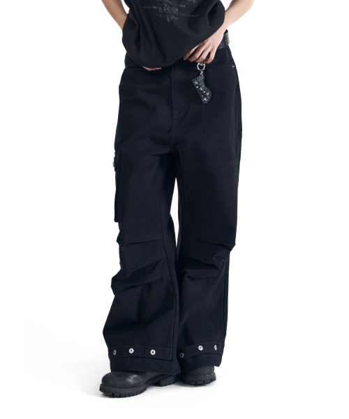 AAKAM(アーカム)の「Cowboy Chaps Cotton Pants (Black)(その他パンツ・レディース・その他・1/2)」の1枚目の写真
