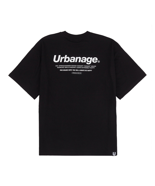 URBANAGE(アーバンエイジ)の「ベーシックロゴオーバー半袖Tシャツ_ブラック(Tシャツ/カットソー・レディース・その他・MEDIUM/LARGE)」の2枚目の写真