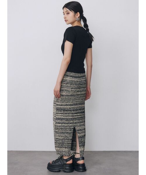 MURUA(ムルーア)の「【セットアップ対応】メランジニットタイトスカート 夏服(スカート・レディース・ホワイト/オレンジ・FREE)」の20枚目の写真